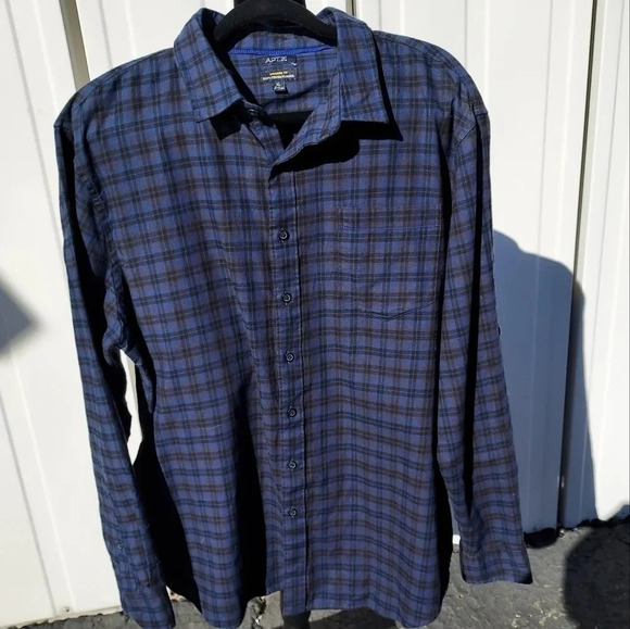 APT. 9 Mens Soft Touch Flannel Long Sleeve Shirt XL - Picture 7 of 11